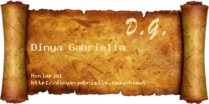 Dinya Gabriella névjegykártya